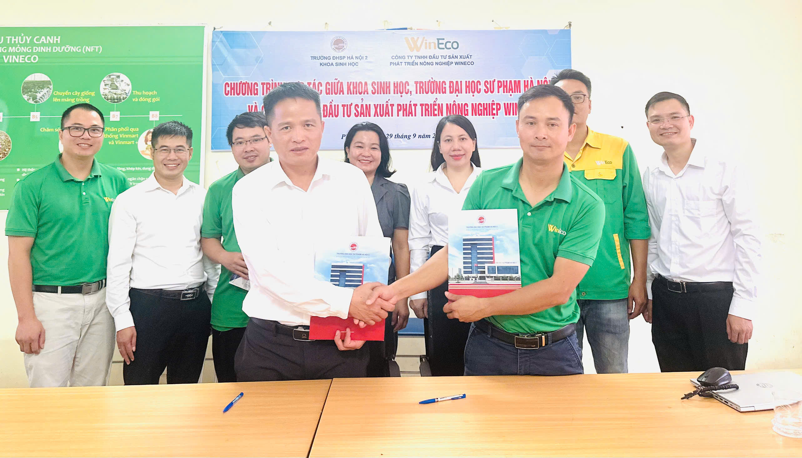 Chương trình hợp tác giữa Khoa Sinh học – Trường ĐHSP Hà Nội 2 và Công ty TNHH đầu tư sản xuất phát triển Nông nghiệp WinEco diễn ra thành công tốt đẹp